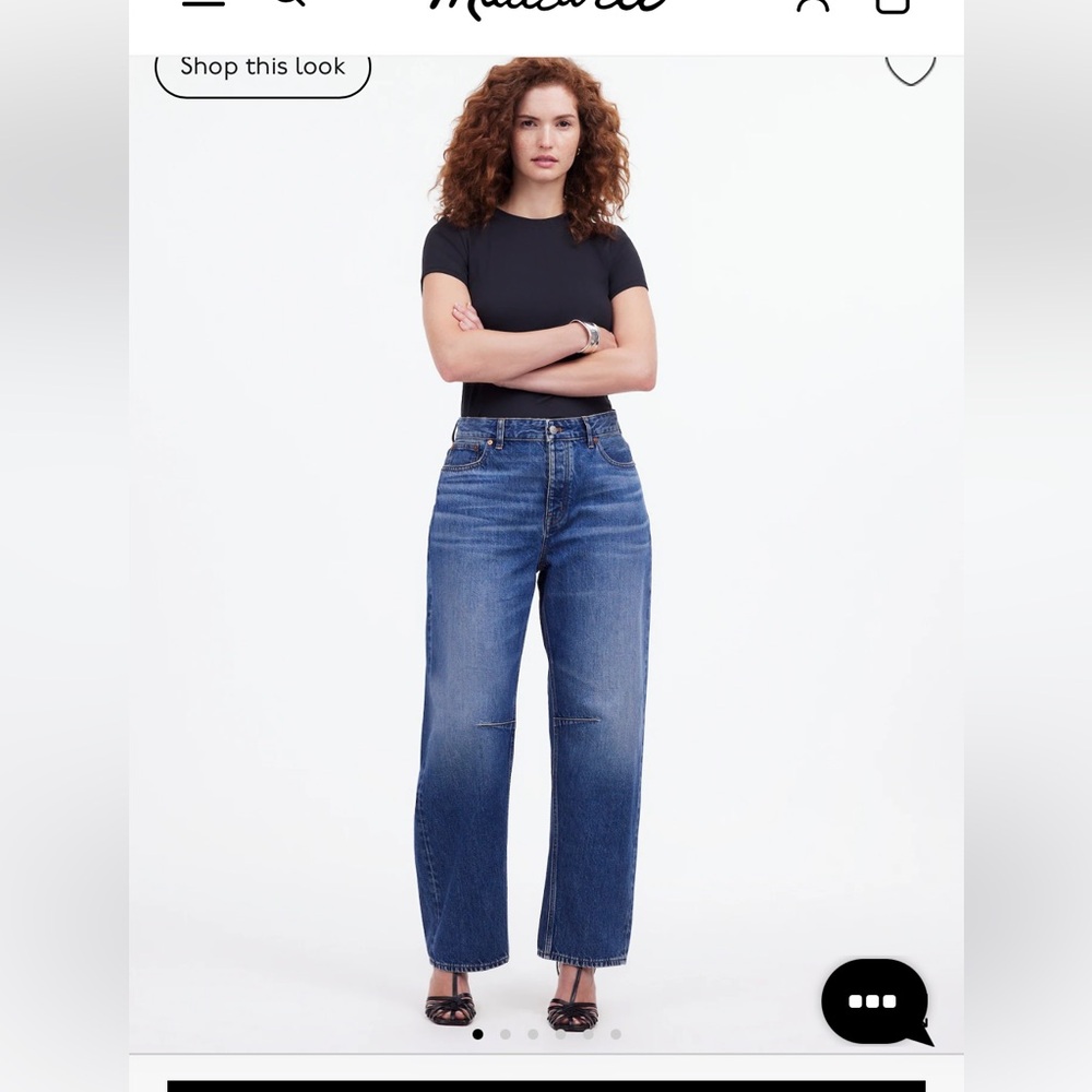Madewell The Curvy Darted Barrel-Leg Jean in Irmo Wash Size 27
